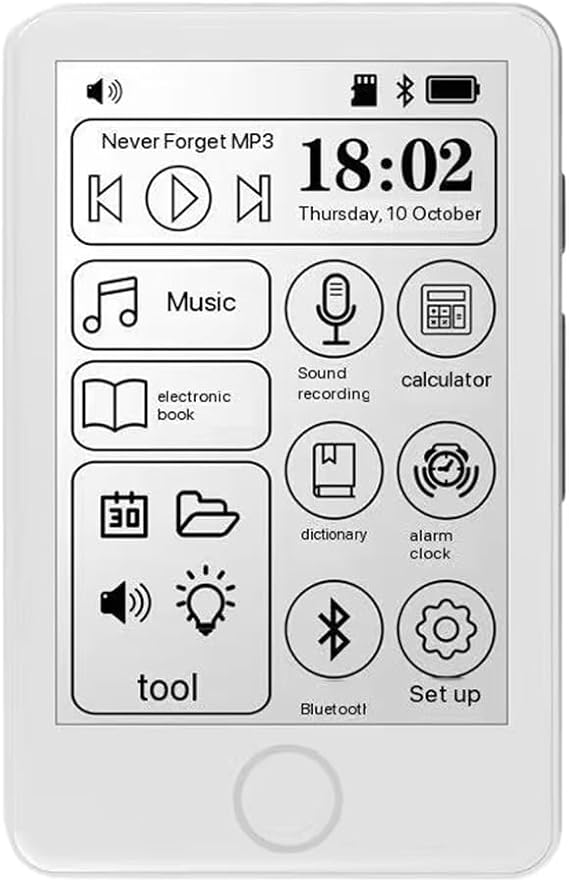 Mp3 Player Electronic Book E-Book Reader Bluetooth Music Player Mini Voice Recorder Dictionary Touch Radio