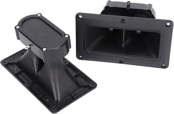 ASHATA 2PCs Wide Dispersion Horn Tweeter Wide Dispersion Horn Audio Accessories, Piezo Horn Tweeters 75/150W Drive Ceramic High Sensitivity Piezoelectric Speaker