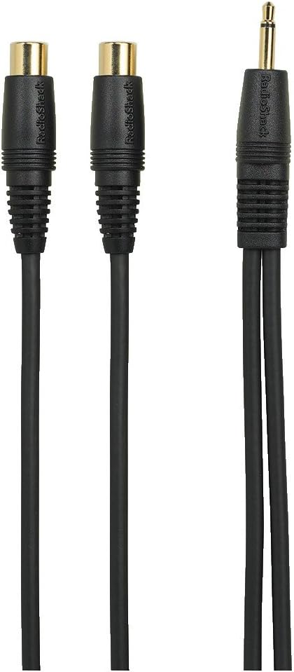 9-Inch Gold-Plated Premium Shielded Mono Y-Cable