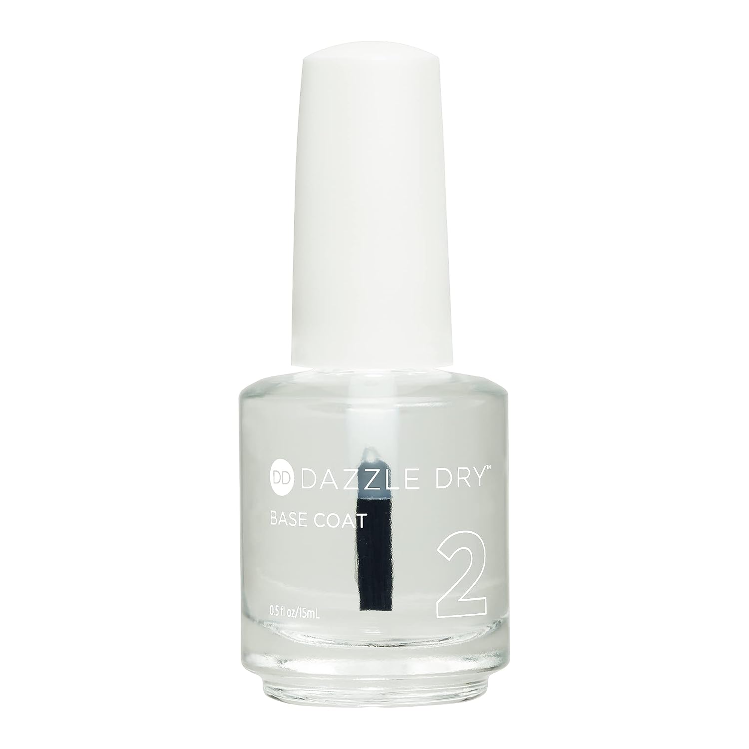 Dazzle Dry Base Coat - Step 2 – A Fast-Drying clear coat - Long-Lasting Nail Polish Base Coat for Non-Toxic Manicures 0.5 fl oz