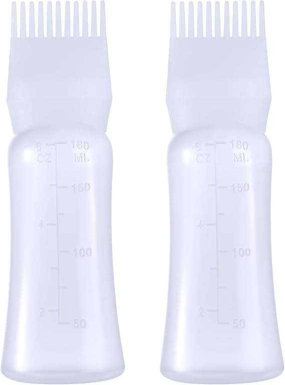 Root Comb Applicator Bottles 180ml Hair Oil Applicator Dye Bottle Tools