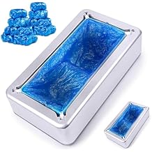 Shoe Cover Dispenser Containing 200pcs Shoe Covers Disposable Non Slip High Quality Automatic Shoe Cover Machine with Disposable Shoe Covers for Indoors for Most Occasion and Shoes Size