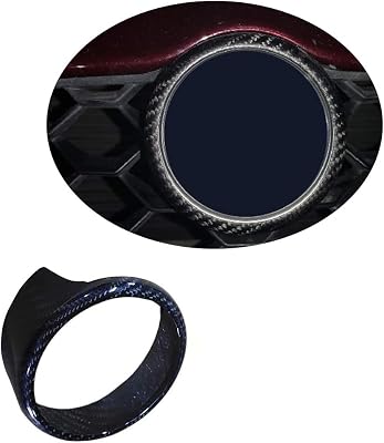 MCARCAR KIT Fits for Alfa Romeo Giulia 2017-2019 Dry Carbon Fiber Front Grille Grill Logo Frame Cover Trim Front Grille 1