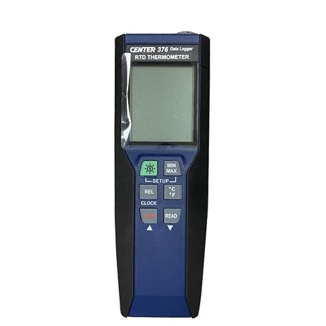 CENTER376 Precision RTD Thermometer Pt100 Temperature Meter 0.01C | -100C to 400C range with 0.05% rdg 0.1C accuracy, 16,000-record data logger, dual display & PC interface