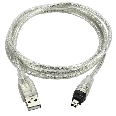 USB 2.0 Male Firewire IEEE 1394 4 Pin Male iLink Adapter Cord Cable for Sony DCR-TRV75E DV