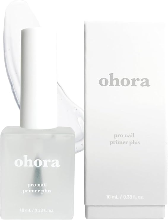 Ohora Gel Nail Care Pro Nail Primer Plus Corrects Texture, Easy to Use & Remove for Semi-Cured Gel Strip Application - Professional Salon-Quality for Healthy, Strong Nails