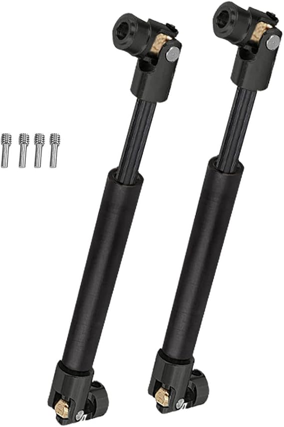 RC Crawler Drive Shaft 94-125MM Upgrades for 1/10 SCX10 2 Red cat D90 Gen7/Pro Rc 4WD GEN8 SCX10-II,Steel #45 Universal Driveshaft,Metal Axles Part Hop-Ups,Black (94-125MM,2PCS)