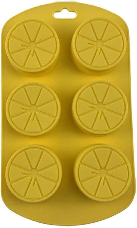 Yellow Fruit Shaped Silicone Molds,3D Lemon Fondant Mold Chocolate Candy Biscuit Sugar Baking Mold for Cake Cupcake Dessert Candle Decoration Suitable for Making Jellies,etc,Candy Making Supplies