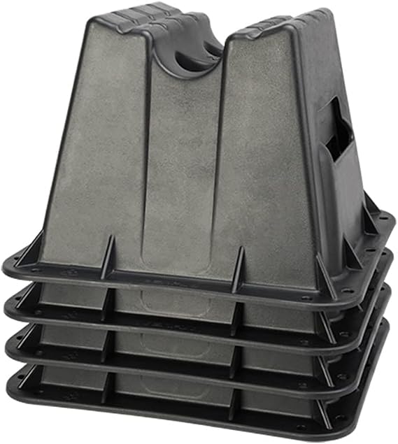 SEAFLO Pontoon Storage Blocks - Heavy Duty, Stackable & Weather Resistant - Perfect for Winterizing, Boat Protection & Maintenance (Set of 4)