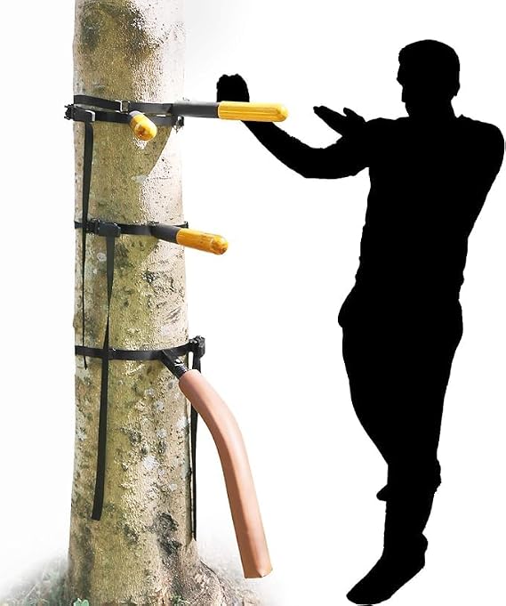 DHBREK Wing Chun Dummy - Portable & Wall Mounted - Adult Martial Arts Training - MMA - Black, Yellow, Orange