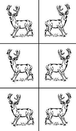 Armour Etch Stencil 20-0354 Rub N Etch Stencil, Bucks, 5-Inch by 8-Inch