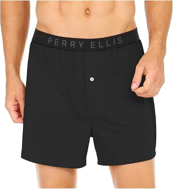 Perry Ellis Men's Luxe Solid Boxer Shorts