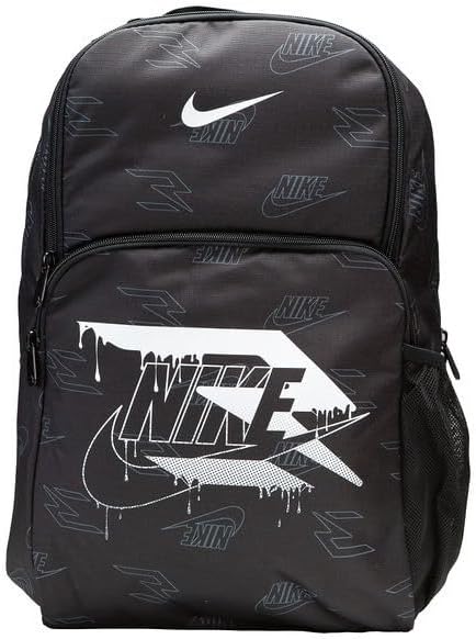 Nike 3 Brand Graphic Print Backpack Black/White One Size (30L)