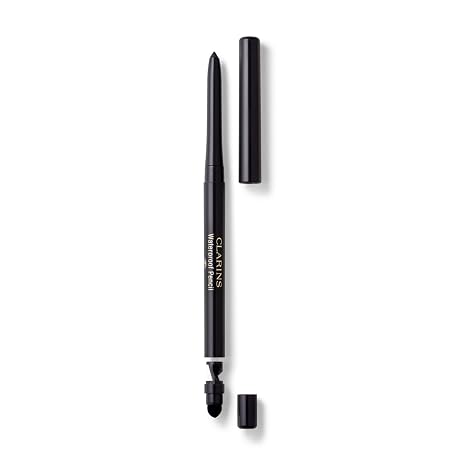 Clarins Waterproof Eye Pencil | Award-Winning | Highly Pigmented and Long-Wearing | Includes Retractable Tip, Built-In Sharpener and Smudger For Smoky Eye Looks | 0.01 Ounces