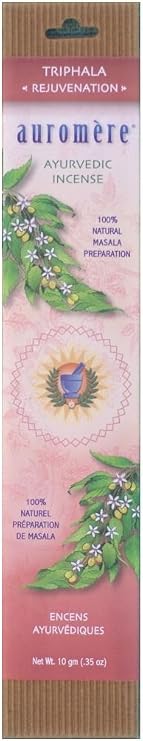 Auromere Ayurvedic Incense, Triphala, Rejuvenation