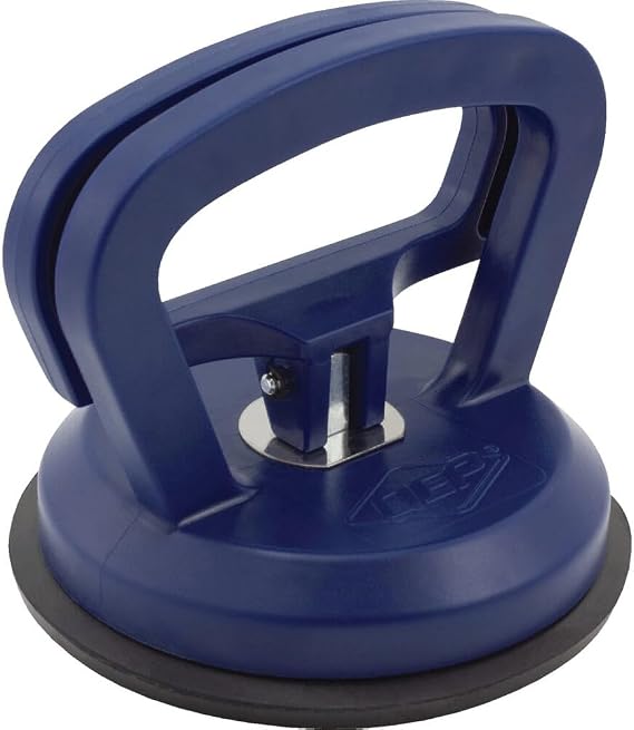 QEP 75000 Suction Cup for Non-porous Large Tile, 4-5/8" - Blue 12 lb. lift capacity