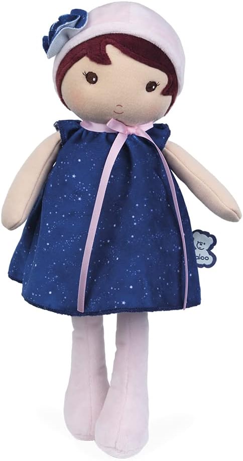 Kaloo - Tendresse My First Friend Fabric Doll Aurora K 12.2 - for Children - Cuddling with Plush Figure Toys - Forever Friend - Soft Plush Figure in Stardust-Print Dress