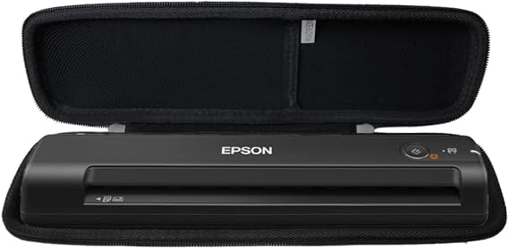 Anleo Hard Carrying Case for Epson Workforce ES-50 Portable Sheet-Fed Document Scanner (Black)
