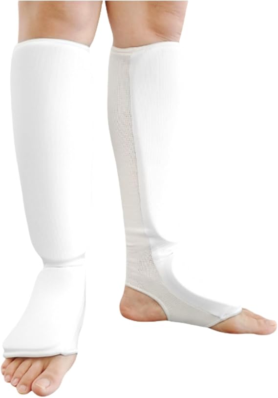 Taekwondo Cloth Calf Shin Instep Foot Protector Guards, Martial Arts MMA Boxing Training Leg Protective Gear for Men Women Youth Muay Thi Sparring Karate Foowear