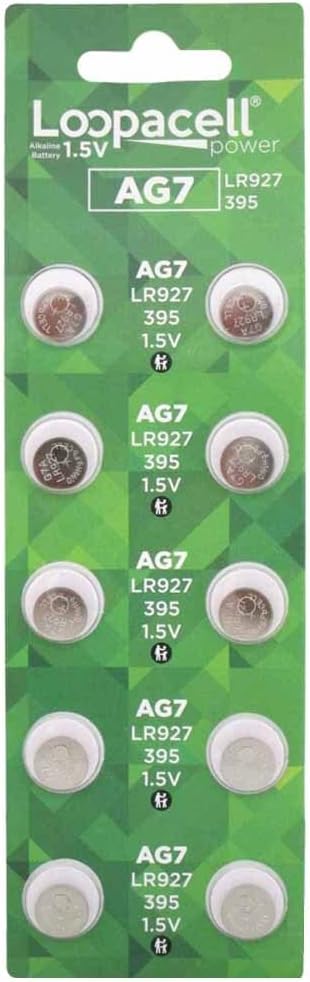 LOOPACELL AG7 LR927 395 395A 926 SR927SW LR57 SR927 Alkaline Button Cell Battery X 40