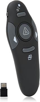 Presentation Clicker, 2.4GHz USB Wireless Remote for POWERPOINT, Computer and Laptop