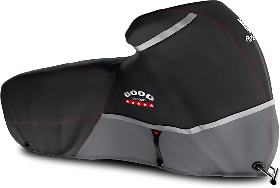 Motorcycle Cover 600D Waterproof for Touring Models Harley Davidson Nightster,Sportster, Fat Boy Indoor & Outdoor Storage Gray