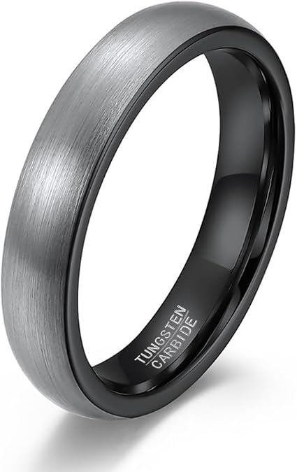 Tungsten Carbide Wedding Band for Men Women Matte Comfort Fit