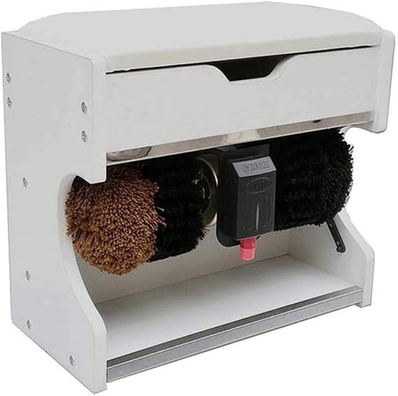 Electric Clean Polisher Shoe Brush Shine Polisher Electric Cleaning Tool Brush Shoe Polisher,Shoe Polish Machine Automatic Shoe Polisher Shoe Polishing and Polishing Machine with Storage Box(