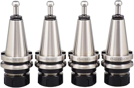 4pcs BT40-ER32-70mm CNC Lathe Tool Holder with BT40-45 free pull studs