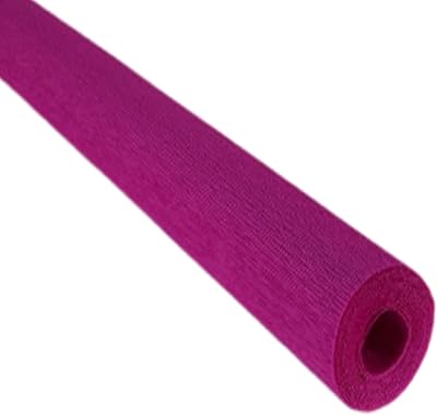 Premium Italian Crepe Paper Roll Heavy-Weight 90 Gram 8.07 sq. ft. 0.75 m2, 20 x 59 376-Rose