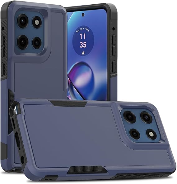 for Motorola Moto G Stylus 2025 Case,Military Grade Protection Heavy Duty Shockproof Dual Layer Rugged Protective Bumper Phone Cover Case for Moto G Stylus 5G 2025,Navy Blue
