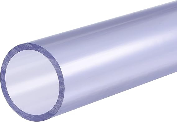 MECCANIXITY PVC Rigid Round Pipe 33mm ID 40mm OD 0.2m High Transparency