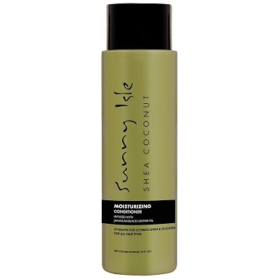 Sunny Isle Shea Coconut Moisturizing Conditioner 12oz | Infused with Jamaican Black Castor Oil | Curly Hair Conditioner | Quenches & Softens Dry Curls, Waves, Coils | Silicone, Paraben & Sulfate-FREE