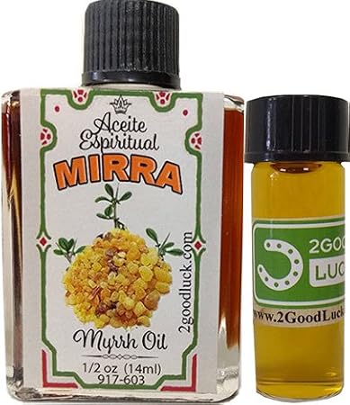 Myrrh, Spiritual Oil with 1 Dram Perfume Set for Magic and Rituals. Mirra Aceite Espiritual para Rituales Y Magia.