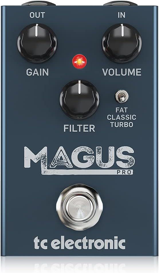 TC Electronic MAGUS PRO Classic High Gain Distortion Pedal with Fat Mids, Treble Filter Control and 3 Clipping Modes