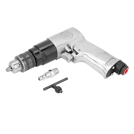 Air Drill, 3/8 Air Pneumatic Drill, Air Drill 1700rpm High Speed Reversible Rotation Drill Tool for Hole Drilling Used for Furniture, Power Drills