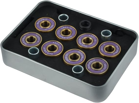 Ball bearings, Longboard Skate Ball Board Kick Scooter Inline Roller Skates Skateboard Bearings 8pcs w Case