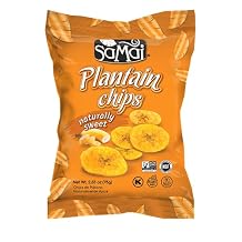 SAMAI Naturally Sweet Plantain Chips 2.65oz (Pack of 15) - Gluten Free, All Natural, NON-GMO and Kosher