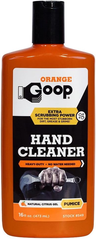 GOOP Orange Liquid with Pumice Multi-Purpose Waterless Hand Cleaner - 16 oz Flip-Top Bottle