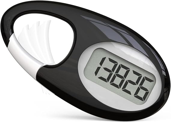 Simple 3D Step Counter, Walking Pedometer, Steps Tracker with Neck Lanyard/Carabiner for Men Women Teens Adults Seniors