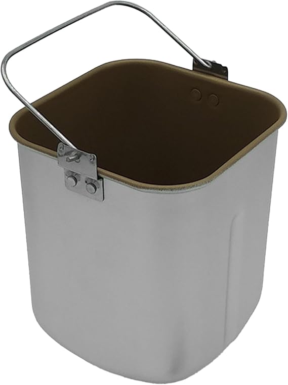 Zunate Bread Machine Liner, Mixing Bread Bucket with Food Grade Aluminum Alloy, Bread Pan with Kneading Paddle and Anti Stick Coating, Bread Machine Universal Replacement Parts