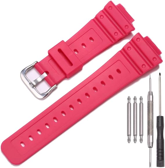 16mm Unisex Resin Strap Compatible with Casio DW5600E GW-M5610 DW5900 DW6900 GW-6900 DW-6600 Outdoor sports Rubber Watchband