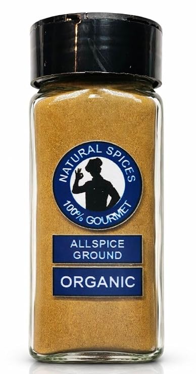 100% Gourmet Allspice Ground - Organic Single Ingredient Spice, Non-GMO |Glass Shaker for Sweet and Savory Recipes