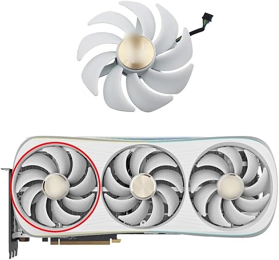 Graphics Card RTX4090 RTX4080 Compatible with RTX 4080 4090 Extreme AIRO White Replacement Graphics Card Fan(A-Fan)