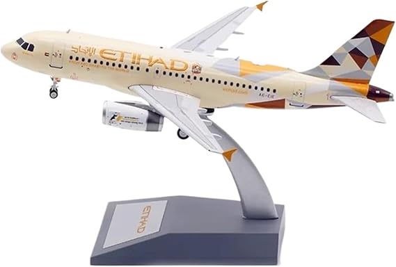 Replica Aircraft Models Scale Aircraft Model 1:200 for Etihad Airways A319 A6-EIE Metal Airplanes for Aviation Enthusiasts Miniature Airplane Model