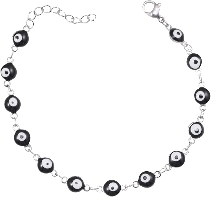 Evil Eye Bracelets for Women, Mexican Mal Pulseras De Ojo Turco Mujer Blue Devil Third Eye Beaded Charm Bracelet Gold Pulseras Para El Mal De Ojo Cute Aesthetic Protection from Evil
