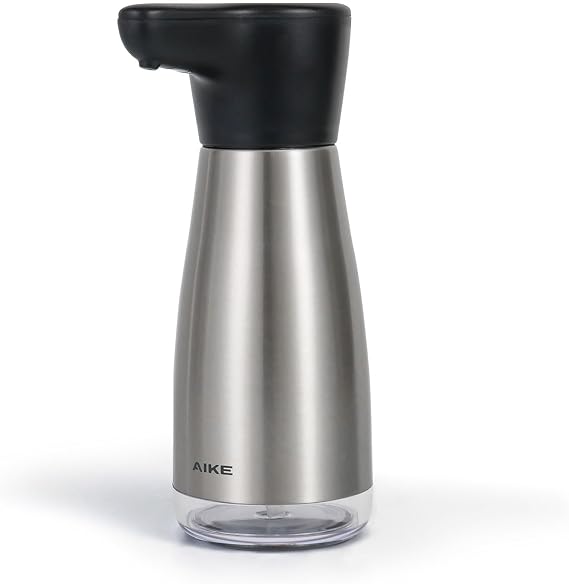 AIKE Magnetic Charging Automatic Liquid Soap Dispenser Stainless Steel 14oz