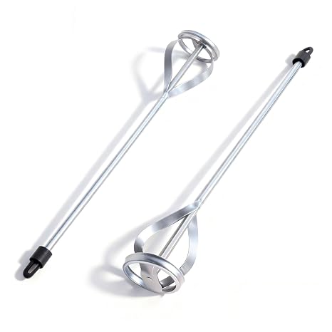 PaiPaint and Mud Mixer, Paint Stirrer for Drill in 5 Gallon Bucket, Hex Head for All Standard Drill Bits Easy Cleaning Drill Paddle (2PCS)