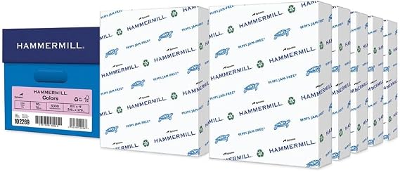 Hammermill 102269CT Recycled Colored Paper, 20lb, 8 1/2 x 11, Lilac, 5,000 Sheets/Carton