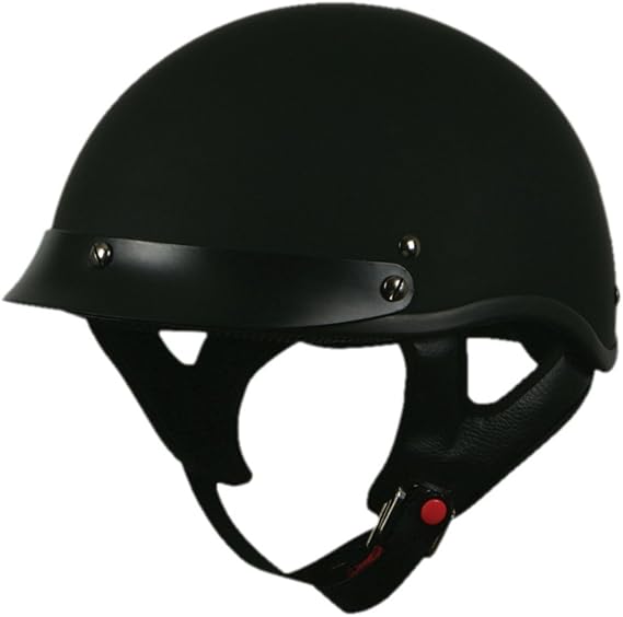 TORC T53 Black Hills Motorcycle Half Helmet with Peak Visor (Solid Color-Flat Black)